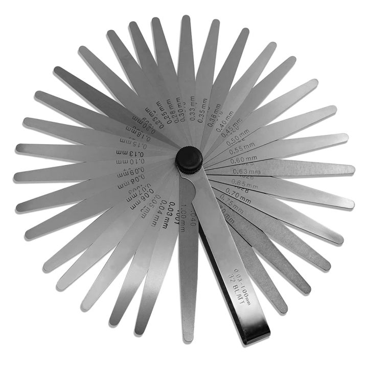 32pc%20Feeler%20Gauge%20Stainless%20Steel%20Measuring%20Tool%20Set%200.001-0.04"%200.03-1.00mm%20Feeler%20Gauge%20Motorcycle%20Tire%20Repair%20Tool%20-%20Image%202