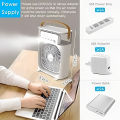 Air Cooler Fan 3 in 1 Mini Portable Fan Humidifier with 7 Colors LED Light Air Conditioner Cooler Water Cooling. 