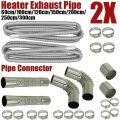 1Pc 60-300cm Car Air Diesel Parking Heater Stainless Steel Spiral Exhaust Pipe Gas Vent Hose Tailpipe Automobile Accessories. 