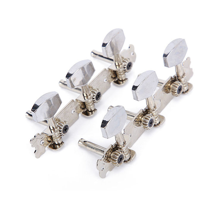 6Pcs Guitar String Tuning Pegs Tuners Acoustic/Folk Guitar Machine Heads Chrome Part 3R+3L Guitar Replacement Parts