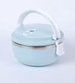 700ml Round Shape Vacuum Tiffin Box with Stainless Steel Inner, Lunch Box for School and Office, Multi-Color. 