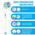 Cross Action Toothbrush Heads Compatible with Oral B Electric Toothbrush, Replacement Brush Head for OralB 1000 100 1500 500 300. 