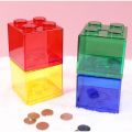 Plastic Blocks Piggy Bank Coin Storage Case Money Box Building Block Saving Box Kid Toy Change Boxes Home Decor.