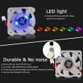 2pcs 40mm RGB Fan 12V 24V Ender 3 Fan Upgrade 24 Volt Fans LED Colorful 4010 Hydraulic Bearing, Works with Ender 3 Pro 3X CR-10S. 