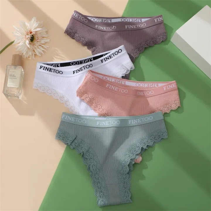 FINETOO%203Pcs%20Women%20Cotton%20Underwear%20Sexy%20Lace%20Edge%20Ladies%20Panties%20Low%20Waist%20Solid%20Color%20Female%20Underpants%20Briefs%20Intimates%20-%20Image%205