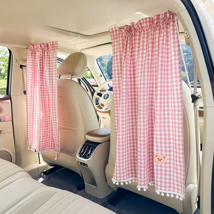 Plaid%20Bear%20car%20partition%20curtain%20Retractable%20sunscreen%20heat%20insulation%20car%20shade%20hanging%20in-car%20privacy%20curtain%20-%20Image%202