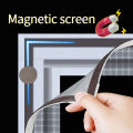 Magnetic Screen Door Mosquito Net Magnetic Window Screen Tulle Mesh Stealth Customize DIY Mesh Curtain Removable Washable. 