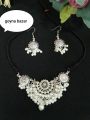 Indian Necklaces Jewelry for Women Gold Plated Zirconia Stone Fashionable And Stylish Women's Necklace Set. 