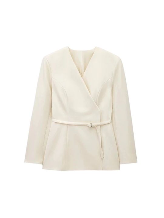 Women's%20Chic%20V-Neck%20Blazer%20Coat%20with%20Belt%20Long%20Sleeve%20Snap-Button%20Fashion%20Outerwear%20Top%20-%20Image%202