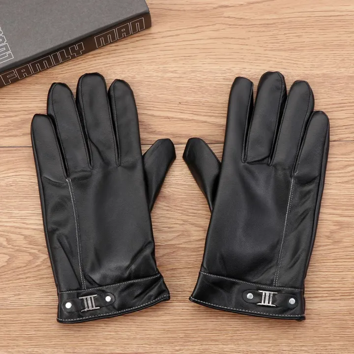Men's%20Fleece%20Thermal%20Leather%20Gloves%20Winter%20Warm%20Touch%20Screen%20Windproof%20Waterproof%20Driving%20Gloves%20Full%20Finger%20Black%20Gloves%20-%20Image%202