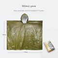 Outdoor Waterproof Raincoat Camping Portable Mountaineering Hiking Emergency Aluminum Film Raincoat For Preventing Temperature.