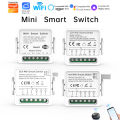 TUYA WiFi or Zigbee Switch with Multiple Dry Contact Points for Curtain Dimming and Metering, Smart Switch. 
