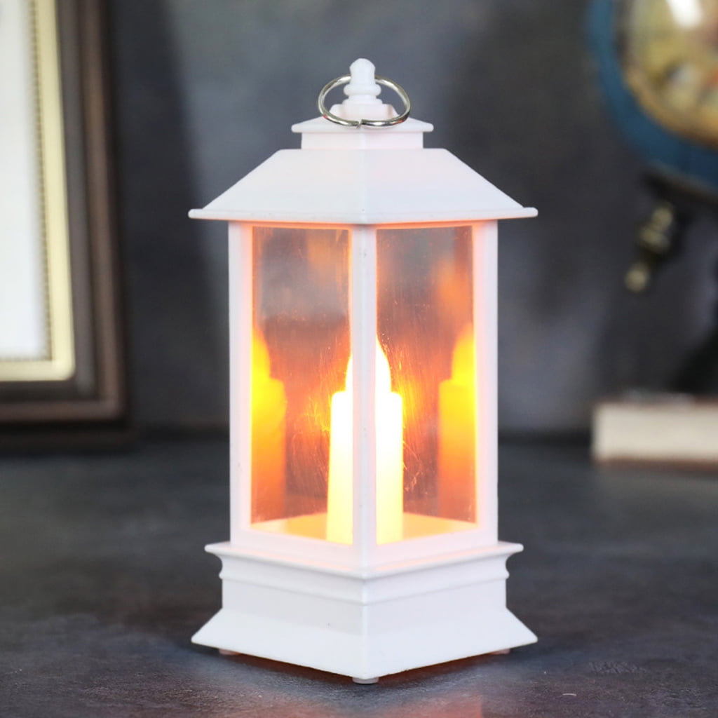 Candles Light Halloween Christmas Ornament Home Garden Hanging LED Lantern Vintage Castle Flameless Lamp Holiday Party Decor