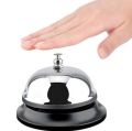 Desk Bell Service Bell Reception Call Bell for Schools Restaurants Hospitals Hotel Areas, Kitchen | Stainless Steel Hand Held bar Bell for bar | Ideal for Drama Play Game (8x6cm) . 