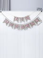 1Pc Pink Wooden Ramadan Muslim Decor Banner Pull Flag Ramadan Kareem Hanging Ornaments Wooden Ornaments Eid Mubarak Happy . 