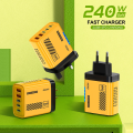 5 Ports Fast Charger Type C Quick Charge 3.0 USB C Wall Charger Adapter For iPhone 17 Pro mi PD USB Fast Charging.