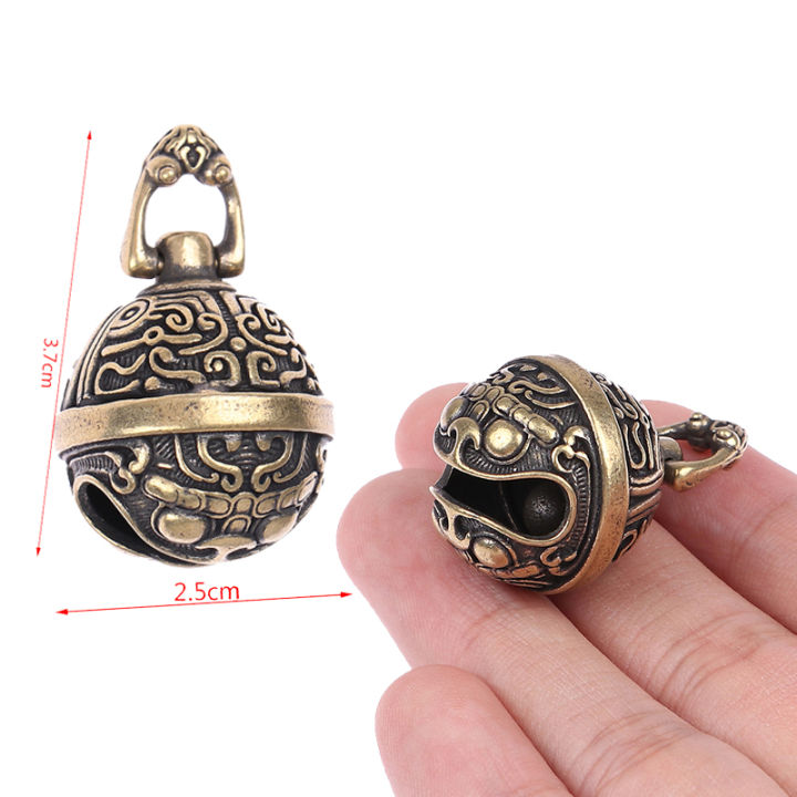 Lucky Brass Handicraft  Die Casting Drop Bell  Key Car Button Wind Bell Bronze Bell  Creative Gift Fengshui Home Pendant Decor