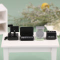 1/12 Scale Supermarket Store Decor Miniature Dollhouse Food Scales Barcode Scanner Cashier Laptop Model Doll House Accessories. 