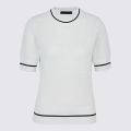 Korean Original Women's Golf Knitwear 2026 Summer, Cool Hollow Short-Sleeve T-Shirt with Logo, Breathable Trendy Top for Daily.