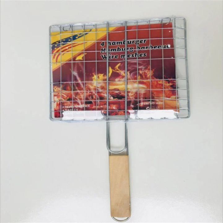 304%20Stainless%20Steel%20Foldable%20BBQ%20Grill%20Basket%20Non-stick%20Wire%20Mesh%20for%20Fish%20Vegetables%20Outdoor%20Camping%20Party%20Travel%20-%20Image%203
