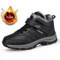 Winter Boots for Men New Waterproof PU Leather Warm Snow Ankle Boots Outdoor Warm plush Non-slip Work High-top Casual Shoes.