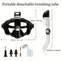 Panoramic 180° Snorkel Mask - Anti-Leak & Anti-Fog Half Face Scuba Diving Goggle for Snorkeling. 