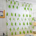 Flower Blossoms Black Tulle Curtains For Living Room Bedroom Decoration Chiffon Sheer Voile Kitchen Window Curtain. 