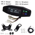 Digital Universal Motorcycle Speedometer Oil Gauge Tachometer Meters Instrument Cluster Turn Signal Light Indicator. 