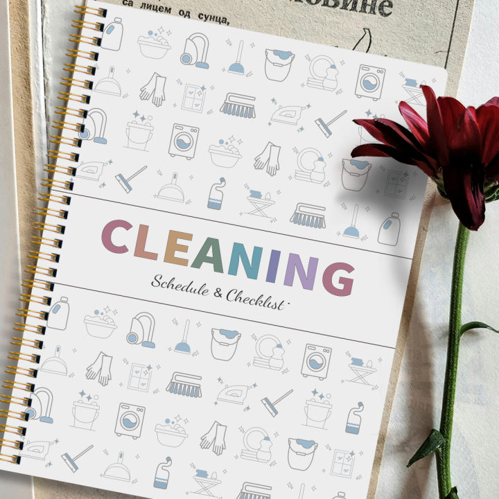 ADHD%20Cleaning%20Schedule%20Planner%7CDaily%20Weekly%20Monthly%20Housekeeping%20Organizer%7CHome%20Chore%20Checklist%20Book%7CSpiral%20A5%20Cleaning%20Notebook%20-%20Image%203