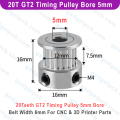 775 Motor Aluminum GT2 Timing 5mm Bore Shaft Pulley 20 Teeth 6mm Belt For CNC Machine 3D Printer DC Gear Motor Parts Puli. 