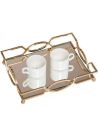Desktop Decorative Tray, Gold Mirror Tray, Rectangular Tray,    for Serving. 