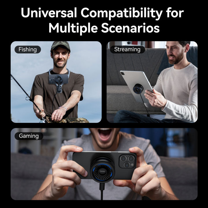 TELESIN%20Magnetic%20Mobile%20Phone%20Radiator%20Pro%20Cooler%20Fan%20HeatSink%20For%20Mobile%20phones%20Tablets%20Cooler%20For%20Live%20Streaming%20Gamming%20-%20Image%207