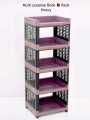 Book Rack / Storage Rack / Book Shelf 5 Layer Multipurpose Plastic Organizer. 