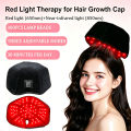 660nm 850nm Near Infrared LED Red Light Therapy Hat Device for Hair Growth Cap Prevant Loss Head Relaxation Relief Scalp. 