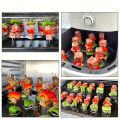10pcs Air Fryer Oven, Vertical Grill, Skewer Grill, Universal Accessories, Food Grade 304 Stainless Steel Special Baking Needle. 