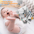 Soft Baby Books 3D Touch Feel High Contrast Cloth Book Sensory Early Learning Stroller Toys for Infant Toddler Gifts 0-12 Months. 