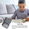 Mini Metal Cash Box Money Bank Change Security Box Portable Kids Coin Collection Gift Storage Money Tank With Lock. 