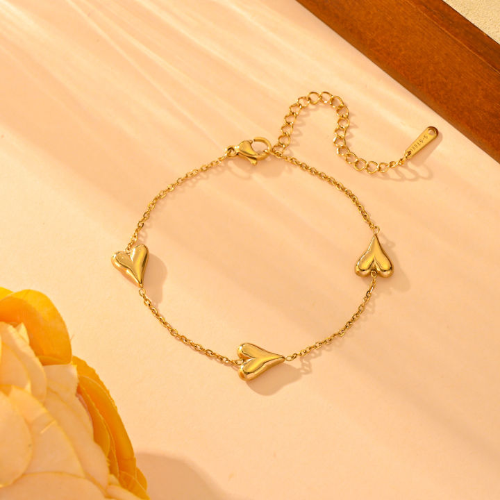 316L%20Stainless%20Steel%20Vintage%20Golden%20Heart%20Bracelet%20For%20Women%20Fashion%20Chain%20New%20Fashion%20Wrist%20Jewelry%20Girl%20Birthday%20Gift%20-%20Image%202