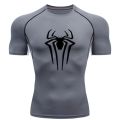 Spider Print Men's Sports T-shirts Fitness Gym Tight Compression Shirt Summer Breathable Quick Drying Tees Y2K Short Sleeve Tops. 