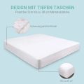 Waterproof Fitted Mattress Protector-Cooling Mattress Pad Cover with Deep Pocket Up to 18''. 