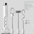 Electric Milk Frother Foam Maker Handheld Foamer High Speeds Drink Mixer Coffee Frothing Wand 3 In 1 Portable Rechargeable.