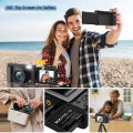 STUOGYUM 4K Vlogging Camera,48MP Digital Camera For Photography With Autofocus 3.0 Inch Touch Screen,180 Degree Flip Screen. 