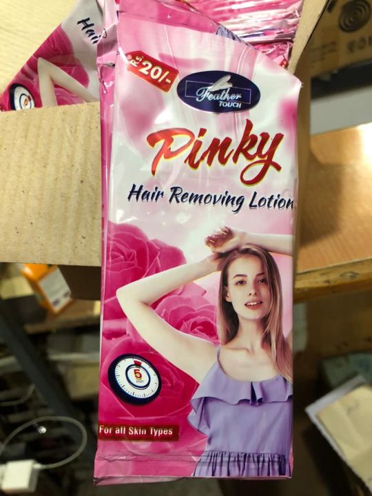 Feather Touch Pinky Hair Remover Cream Sachet 14 gm (12 sachet)