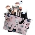 Deanfun Colorful Pretty Cosmetic Bag 3D Printed Waterproof Makeup Bag For Women with cat. 