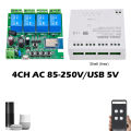 4 Channel 433MHz WiFi Relay Switch Module Smart Control Relay Module AC 85V~250V/Micro USB 5V Compatible with Alexa Goolge Home. 
