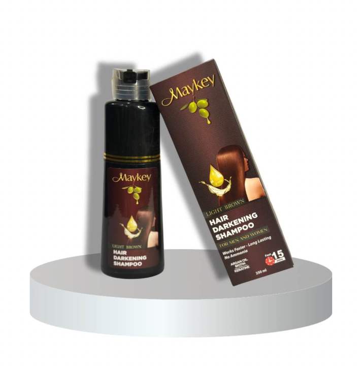 Maykey Hair Color Shampoo | LIGHT BROWN Shade | Hair Dye | color shampoo