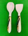 Serving Spoons Pack Of 2Pcs Set Rice Serving Spoon And Curry Serving Spoon Melamine Double Glaze High Quality Dinnerware Serving Spoon Dinner Set Serving Spoon Heavy Weight Premium Quality. 
