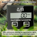 Induction Chainsaw Lawn Mower High Tachometer Digital LCD Display Inductive Pulse Tachometer Gasoline Engine Debugging Timer. 
