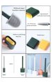 NEW SILICONE TOILET CLEANING BRUSH AND HOLDER SET.