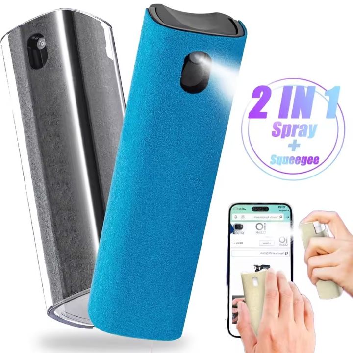 Screen Cleaner Spray with Wipe Tablet Computer Mobile Phone Dust ...